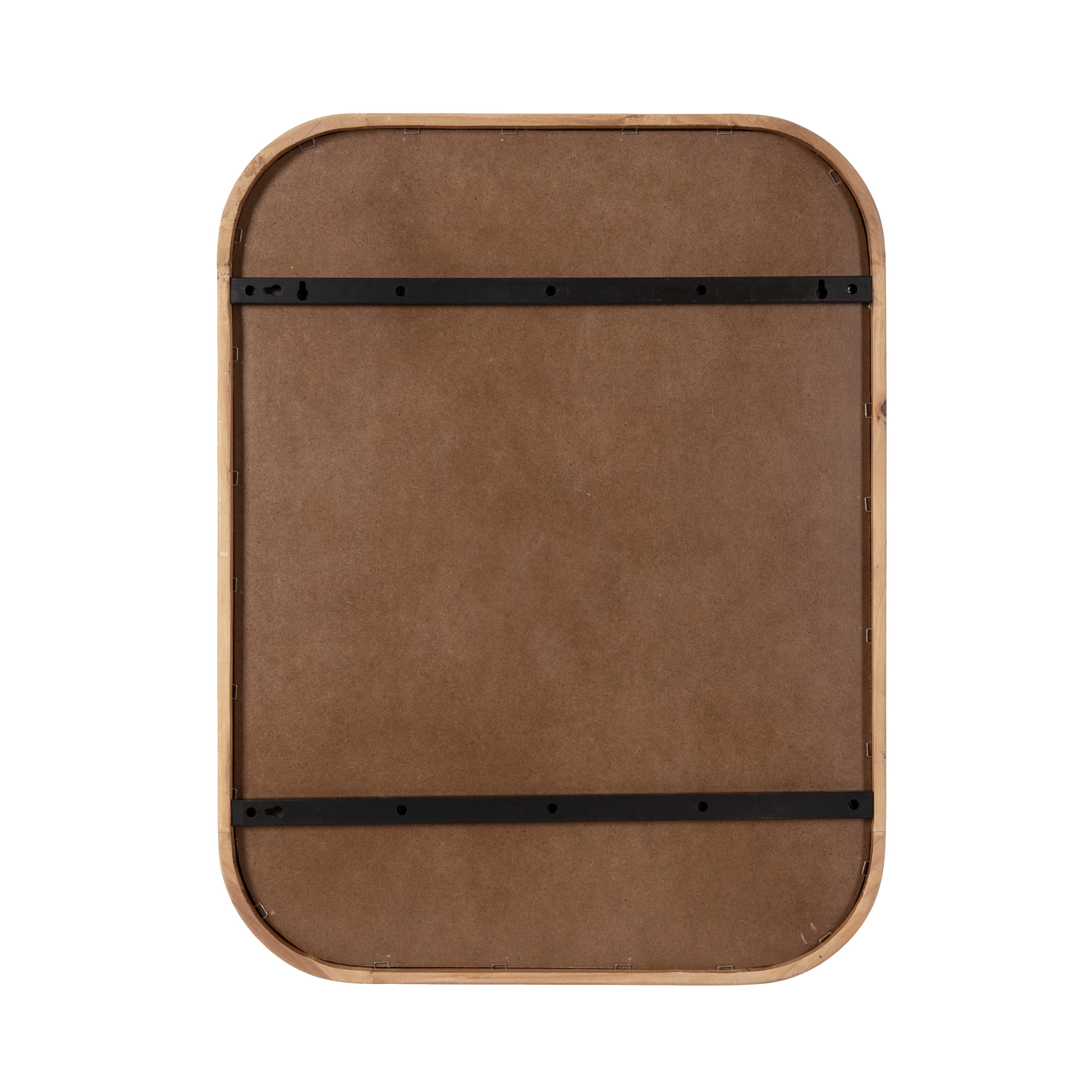 Kate and Laurel Planche Modern Rattan Wall Pinboard, 20 x 26, Natural Wood, Boho Rounded Rectangle Wall Organizer for Use as Cork Board, Vision Board, or Bulletin Board