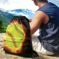thumbnail image 4 of Xoenoiee Softball Water Print Drawstring Backpack for Men Women, Waterproof Gym Bag Sackpack Sports Bag Draw String Backpacks for Cycling Basketball Soccer Yoga, 4 of 8