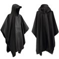 thumbnail image 6 of Hvyesh Hooded Rain Poncho for Adult,Mens Womens Gothic Shawl Wrap Cape Hiking Camping Emergenc Raincoat Waterproof Hooded Coat Jacket, 6 of 9