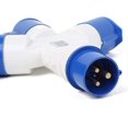 thumbnail image 3 of 2025 Latest Model 2-Way Splitter 16A 220v IP44 2 Way 3 pin Industrial Site Plug & Wall Socket, 3 of 5