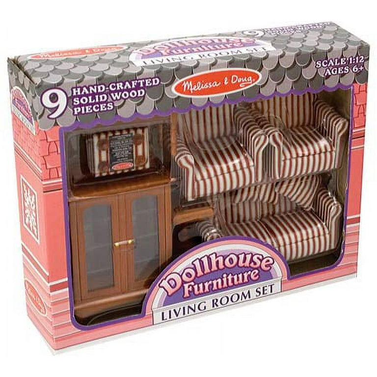 Melissa Doug Classic Victorian Wooden and Upholstered Dollhouse