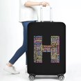 thumbnail image 1 of Stretch Luggage Cover Suitcase Covers Text Letter Printed Travel Accessories Printed Dust Cover 18''-28'' Inch Protective Case 8text H M, 1 of 6