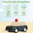 thumbnail image 4 of PlanToys® Police Car Wooden Montessori Vehicle Toy | Early Movement, Imagination and Practical Life Exploration | Eco Friendly Car for Indoor and Outdoor Play, 4 of 9