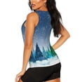 thumbnail image 3 of Gukieu Christmas Trees Print Women's Quick-drying Fitness Vest, Round Neck Sleeveless Fitness T-shirt, Suitable for Yoga, Sports-Medium, 3 of 7