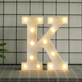 thumbnail image 1 of LED Marquee Letter Lights Sign, Light Up Alphabet Letter for Home Party Wedding Decoration(K）, 1 of 8