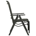 thumbnail image 3 of vidaXL Reclining Garden Chairs 2pcs Textilene and Aluminium Black, 3 of 5