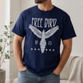 thumbnail image 6 of Free Bird Eagle Graphic T-Shirt, Unisex Classic Fit Cotton Tee, 6 of 9