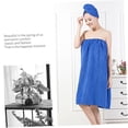 thumbnail image 3 of FUEENIRVA 2Pcs Women Shower Towel Set Microfiber Quick Drying Comfortable Blue, 3 of 8