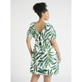 thumbnail image 4 of Time and Tru Women's Puff Sleeve Mini Dress, Sizes XS-XXXL, 4 of 5