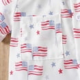 thumbnail image 6 of Toddler Boy Clothing Sets 4th of July Baby Boy Outfit Cute American Flag Print Button Down Shirt & Red Shorts 2-Piece Outfit, 6 of 7