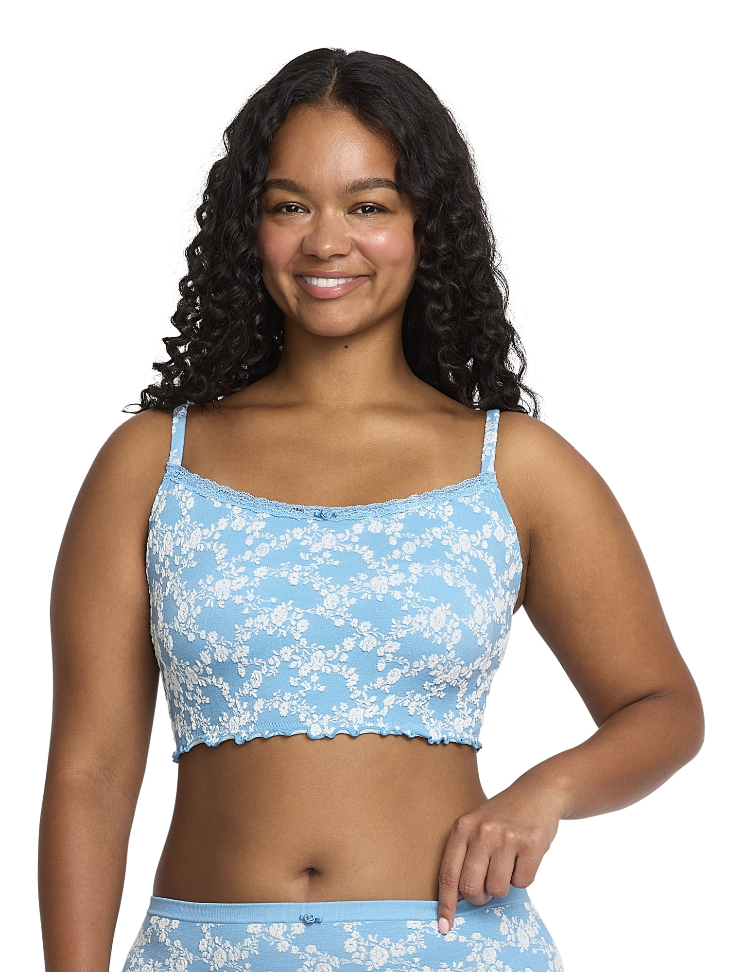 Mills by Millie Bobby Brown Women's Floral Seamless Padded Bralette, Sizes XS-XXXL