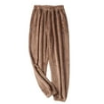 thumbnail image 5 of HXWCHs Women's Winter Pants High Waisted Thermal Soft Trousers WITH Elastic Waistband for Home Relaxation Outdoor Leisure One Size Khaki, 5 of 6