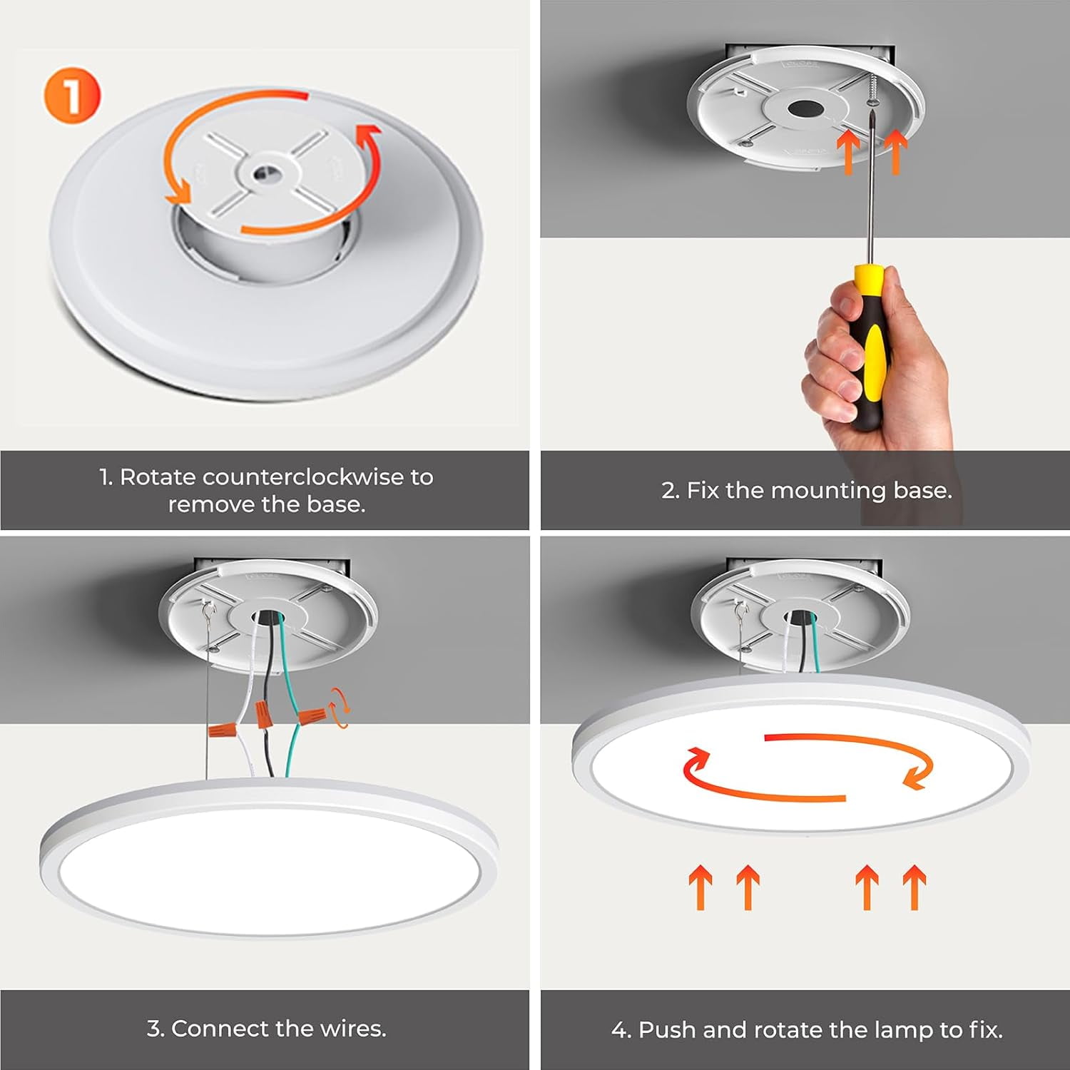 Matane 15.4'' LED Flush Mount Ceiling Light Fixture with Remote Control, Nightlight 2000K Warm,36W 3600LM 3000K-6500K Dimmable Surface Mount Lighting Fixture for Bedroom, Dining Room, Kitchen,White