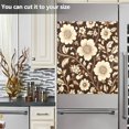thumbnail image 3 of Yayeee Magnetic Dishwasher Cover for The Front Decoration Home Kitchen Machine Sticker Protector, Brown Floral, 3 of 6