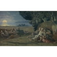 thumbnail image 2 of Pierre Puvis de Chavannes 18x13 Black Ornate Wood Framed Double Matted Museum Art Print Titled - Sleep (ca. 1867-70), 2 of 5