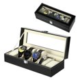 thumbnail image 5 of 1pc 12 Faux Leather Watch Case Display Box Storage Jewellery Glass Top, 5 of 5