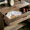thumbnail image 4 of Retro Solid Wood Nightstand - Natural, 4 of 7