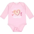 thumbnail image 3 of Inktastic Pop Pop's Little Sweetie with Pink Heart Cookie Boys or Girls Long Sleeve Baby Bodysuit, 3 of 5