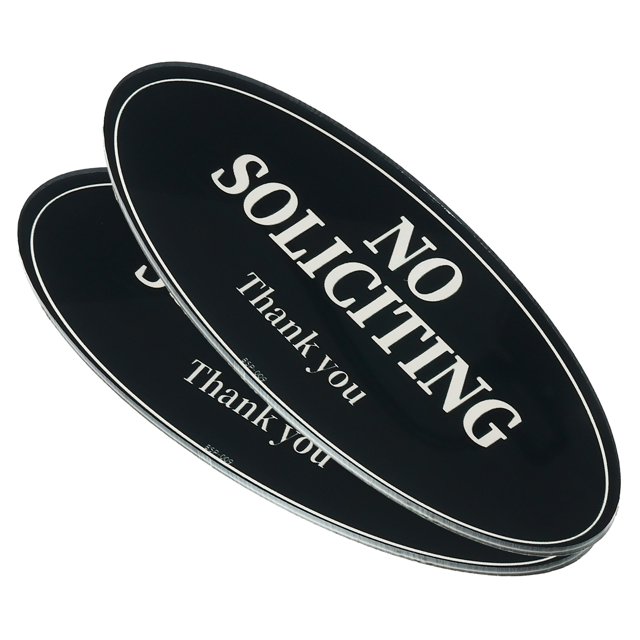 Unique Bargains Panneau Ovale Autocollant pour Porte Intérieur Extérieur Noir 2 Pack