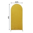 thumbnail image 3 of Efavormart 6ft Shiny Gold Spandex Fit Round Top Backdrop Frame Stand Cover, 2-Sided Metallic Sparkly Wedding Arch Cover, 3 of 11