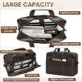 thumbnail image 2 of RAINSMORE Messenger Bag for Men 16 Inch Laptop Bag Leather Briefcase Vintage Crossbody Shoulder Office Computer Bag Retro College Satchel Bag for Work, Business, Coffee, 2 of 7