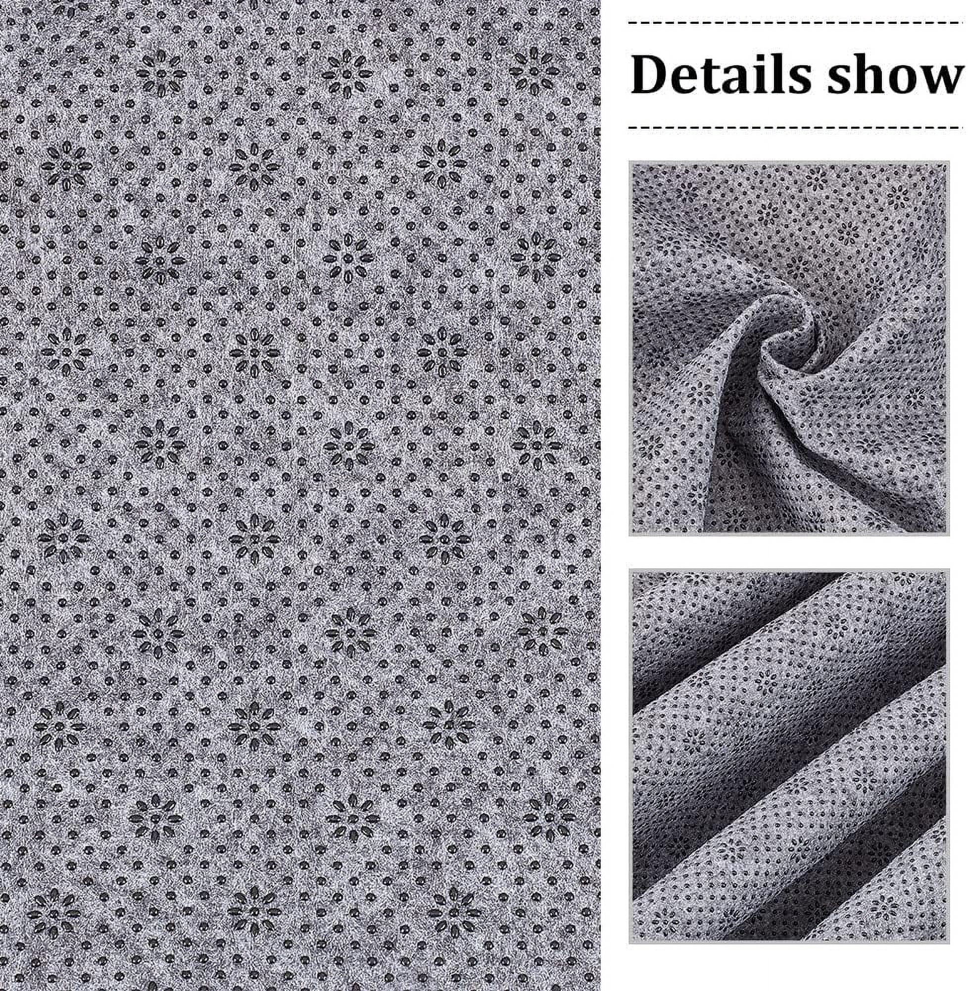 Tufting Backing Fabric Non-Slip Tufting Cloth Thick Final Backing Fabric Primary Tufting Cloth Felt Fabric with Plum Blossom Pattern for Tufting Carpet Rug Making Supplies Gray DIY
