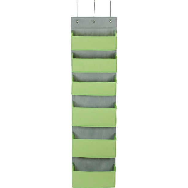 Household Essentials Over The Door Closet Organizer, Green and Gray