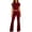 Wine, variant on LEKWK Workout Sets for Women Short Sleeve Crewneck Crop Top and Low-Rise Flared Leggings Summer Fashion Yoga Athletic Gym Casual Lounge Outfits