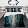 thumbnail image 2 of Designart "Nature-Inspired Trees Painting I" Modern Bedding Covert Set - Other Abstract Black Abstract Bed Set With 2 Shams, 2 of 6