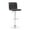 Chrome/Brown, variant on Linon Clayton 24"-32" Gas Lift Adjustable Metal Barstool in Gray Faux Leather