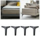 thumbnail image 1 of 4x Patas de Muebles de Hierro Pulido / Pies de Gabinetes de Armario de Pedestal de Sofá - Negro, 15cm BLESIY patas negras del sofá, 1 of 8