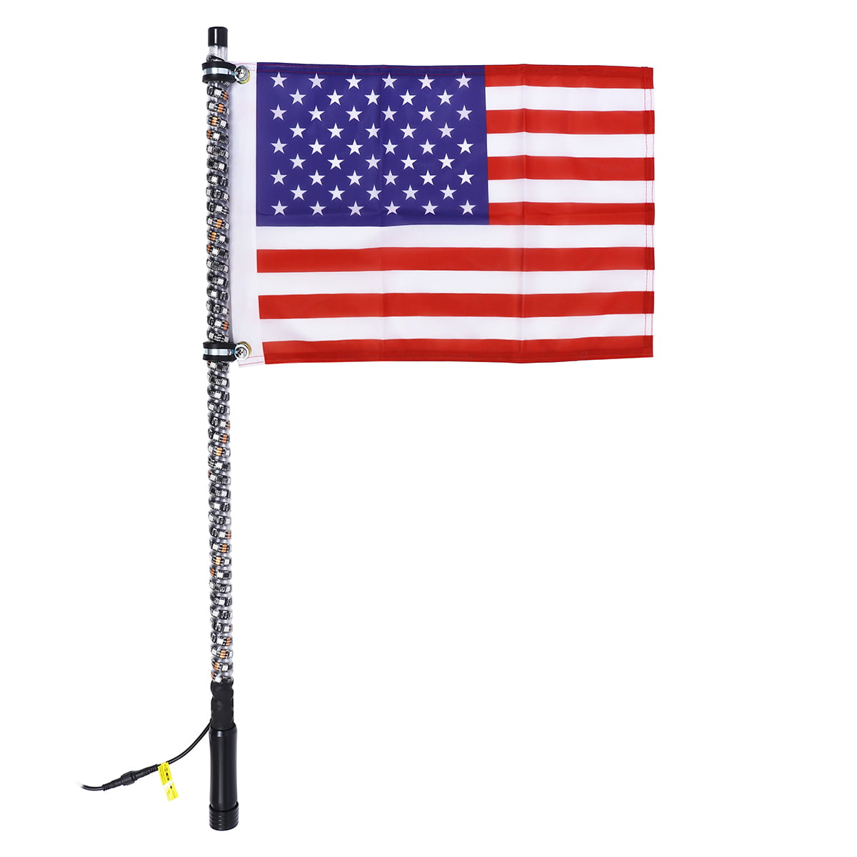 21 Modes Waterproof Lighted Whips Antenna Flag Pole for UTV ATV Polaris RZR 4 Wheeler Offroad Jeep Can-am Maverick X3 Yamaha Sand Dune Buggy 4X4 Truck Quad 20 Color RGB GTP 6ft LED Whip Lights 