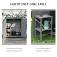thumbnail image 4 of Outsunny Garden Storage Shed w/ Shelf & Fixed Fittings, Green and Grey, 4 of 10