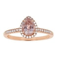 thumbnail image 5 of 14K Rose Gold 0.8 carat Diamonds and Tear Drop Pink Morganite Halo Ring by Hollywood Hills Jewelers, 5 of 5