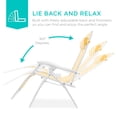 thumbnail image 4 of Best Choice Products Set of 2 Zero Gravity Lounge Chair Recliners for Patio, Pool w/ Cup Holder Tray - Marigold Striped, 4 of 9