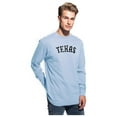 thumbnail image 2 of Daxton Retro Texas Arch Font Long Sleeves T Shirt Soft Medium Weight Cotton, Sky Tee Black Font, 2XL, 2 of 2
