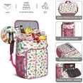 thumbnail image 5 of Travel Cooler Bag - White Cartoon Dinosaurs Trees Pattern Camping Beer Cooler Backpack with Bottle Opener- Waterproof Insulated Picnic Backpacks - Cooler Bag for Beach, 5 of 6