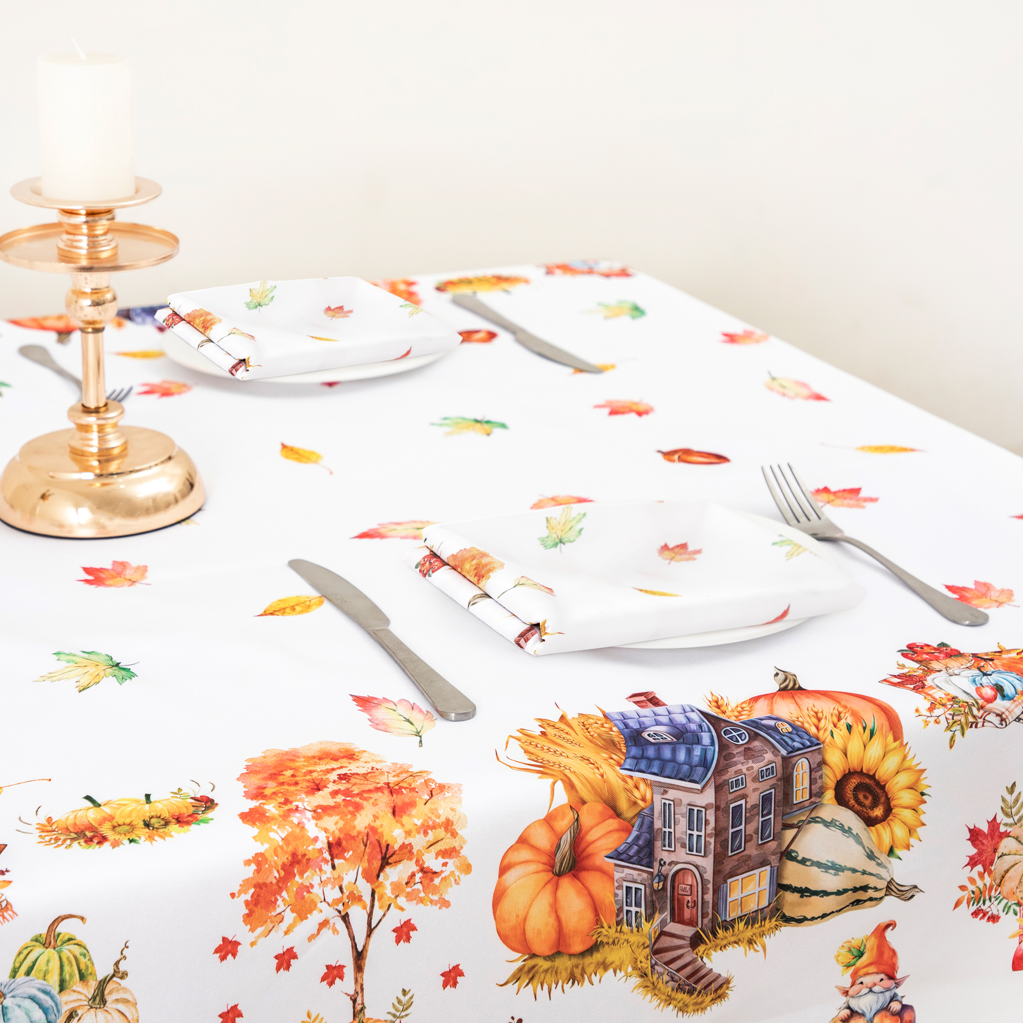 RAY STAR Large Christmas Table Cloth for Rectangle Table 60x120 Polyester Machine Washable Table Cloths, Thick Can not See Through Heavy Duty Tablecloth