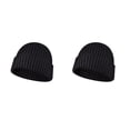 thumbnail image 4 of Sonducket Gorro para adultos, gorros gruesos para adultos, gorros artesanales de punto, gorros para el invierno gris carbón 2Conjunto, 4 of 6