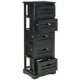 thumbnail image 4 of SAFAVIEH Sarina Solid Rustic 5 Drawer Cabinet, Distressed Black, 4 of 5