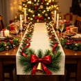 thumbnail image 4 of SLYNSHome Christmas Snowflake Table Runner, Red Holiday Table Flag, Winter Theme Tablecloth for Dining Room Kitchen Home Party Decor, 4 of 6