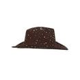 thumbnail image 3 of Glitter Sequin Trim Cowboy Hat  - Brown, 3 of 4