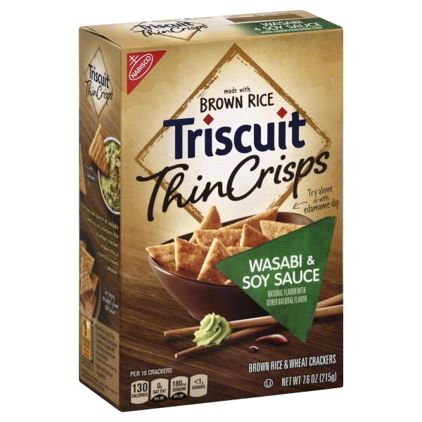 Nabisco Triscuit Thin Crisps Wasabi & Soy Sauce Brown Rice & Wheat