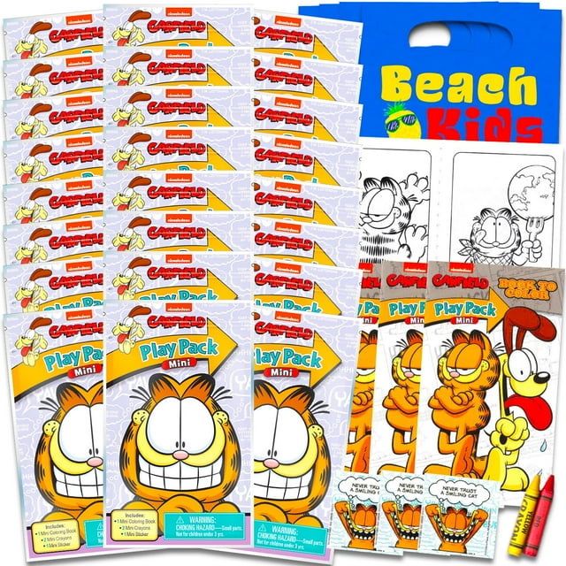 Set de obsequios para fiestas Disney Garfield con 24 paquetes de juego con colores