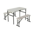 thumbnail image 1 of Lifetime 80373 Portable Folding Camping RV Picnic Table and Bench Set, Almond, 1 of 7