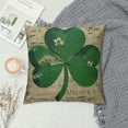 thumbnail image 2 of Nawypu  Vintage Happy ST. Patrick's Day Big Green Clover Cushion Cover Pillow Case Spring Décor(PL110), 2 of 5