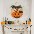 thumbnail image 5 of Halloween Wooden Hanging Sign Halloween Pumpkin Welcome Sign with Bow Vintage Halloween Door Hanger Sign for Farmhouse Home Window Outdoor Wall Party Decoration Supplies, 5 of 6