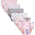thumbnail image 2 of Aosijia 6 Pcs/Set Little Girls Soft Cotton Underwear Kids Breathable Comfort Panty Briefs Toddler Undies, 2 of 8