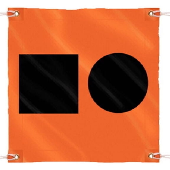 36 Inch x 36 Inch Orange Colored Distress Signal S.O.S Flag for Boats