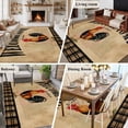 thumbnail image 6 of WELCOME TO MY FARMHOUSE Washable Living Room Rugs 5'x7', Country Rooster Brown Stripe Red Barn Retro Low Pile Throw Large Area Rugs Non-Slip Sturdy Edge Binding Carpet for Dining Room Bedside Kitchen, 6 of 9